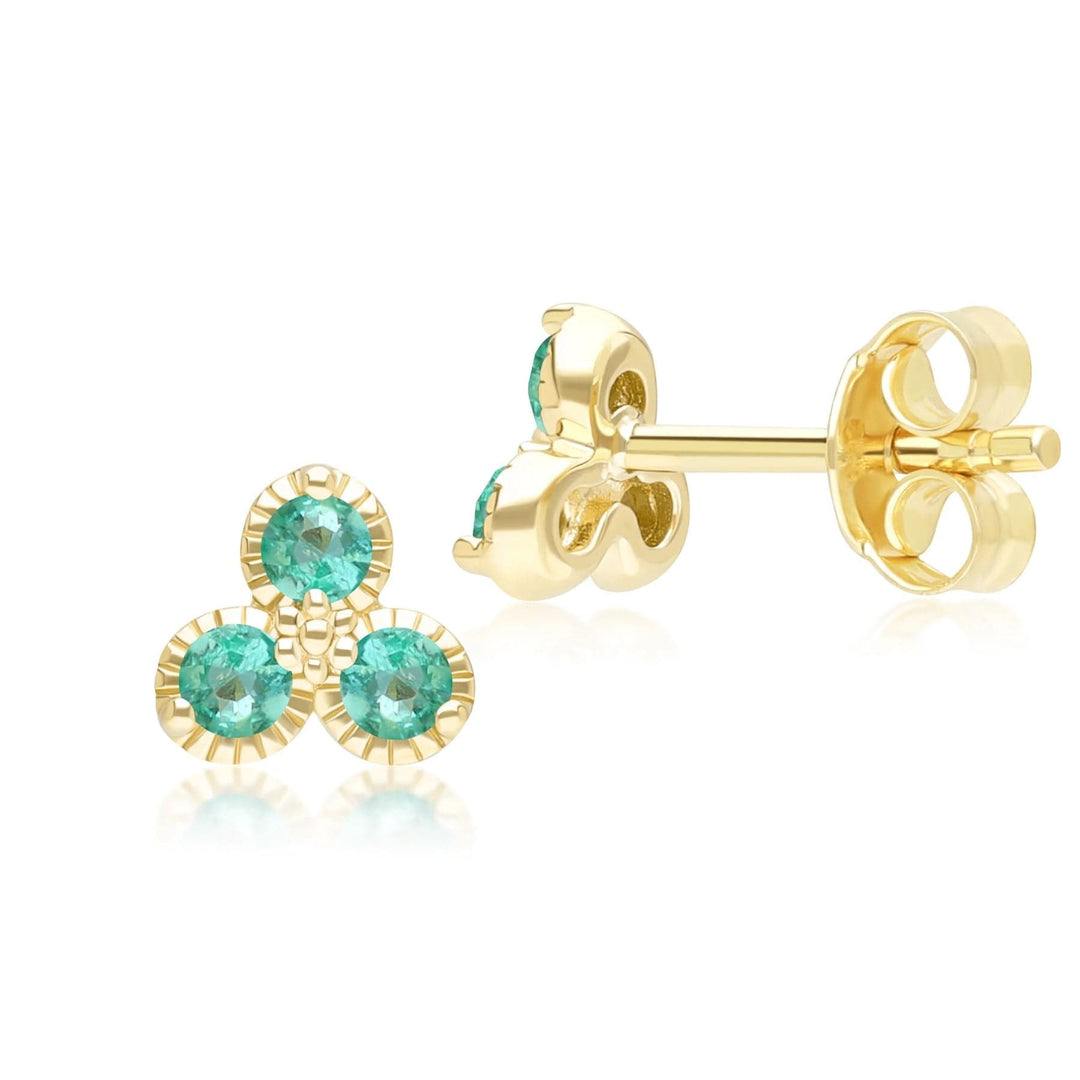 floral-emerald-three-stone-stud-earrings-in-9ct-yellow-gold-132e2930039 Side