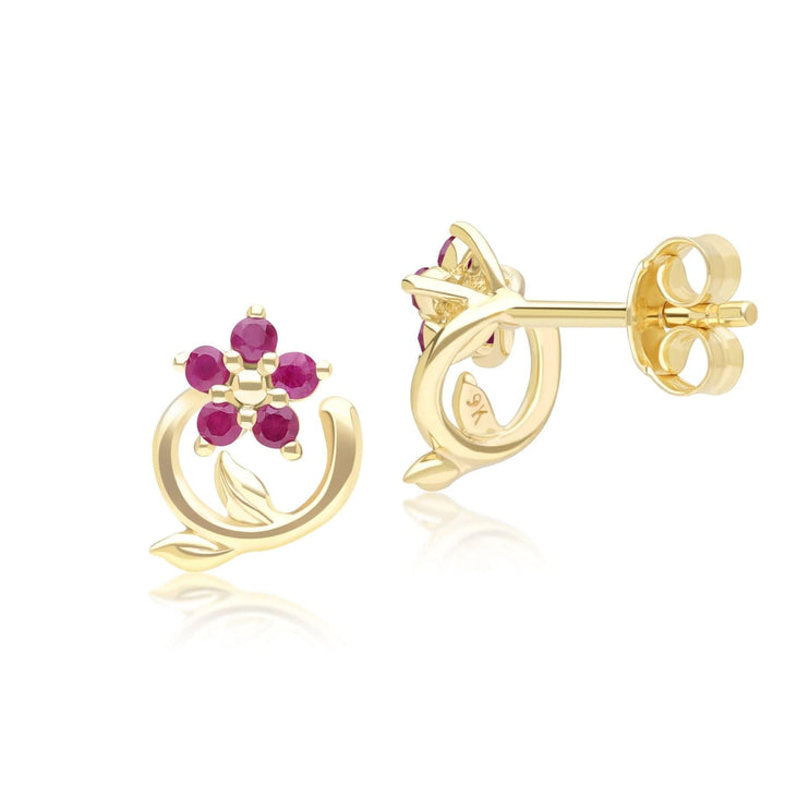 floral-vine-ruby-stud-earrings-in-9ct-yellow-gold-132e2934029 Side