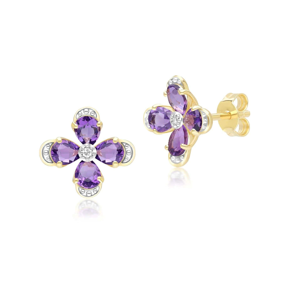 floral-amethyst-diamond-stud-earrings-in-9ct-yellow-gold-132e2932039