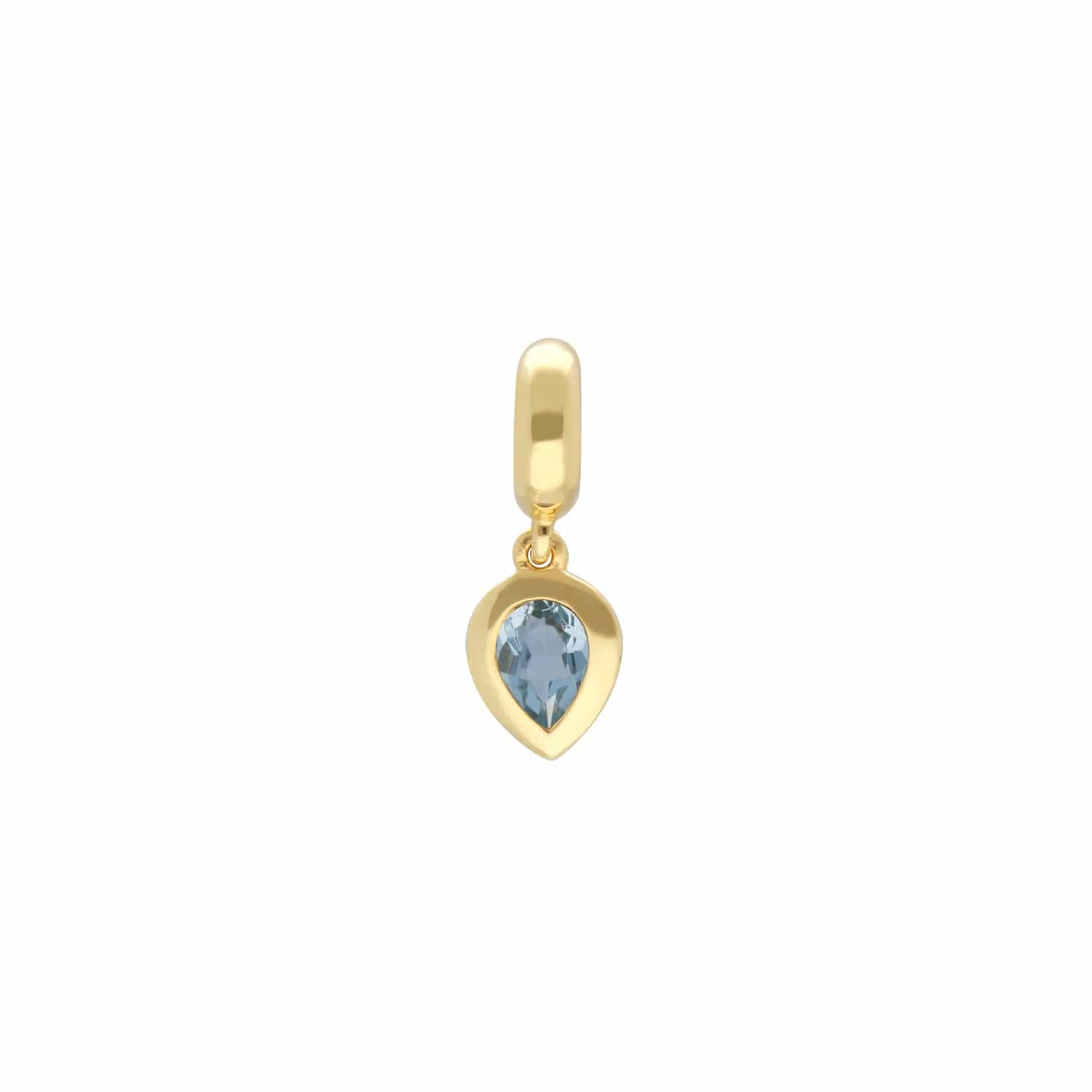 Gold Plated Aquamarine Charm