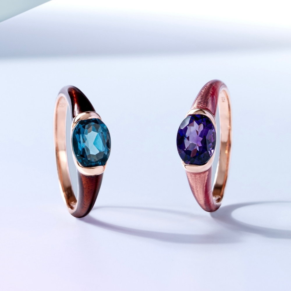 Gemstone Rings Collection in Sterling Silver and Gold