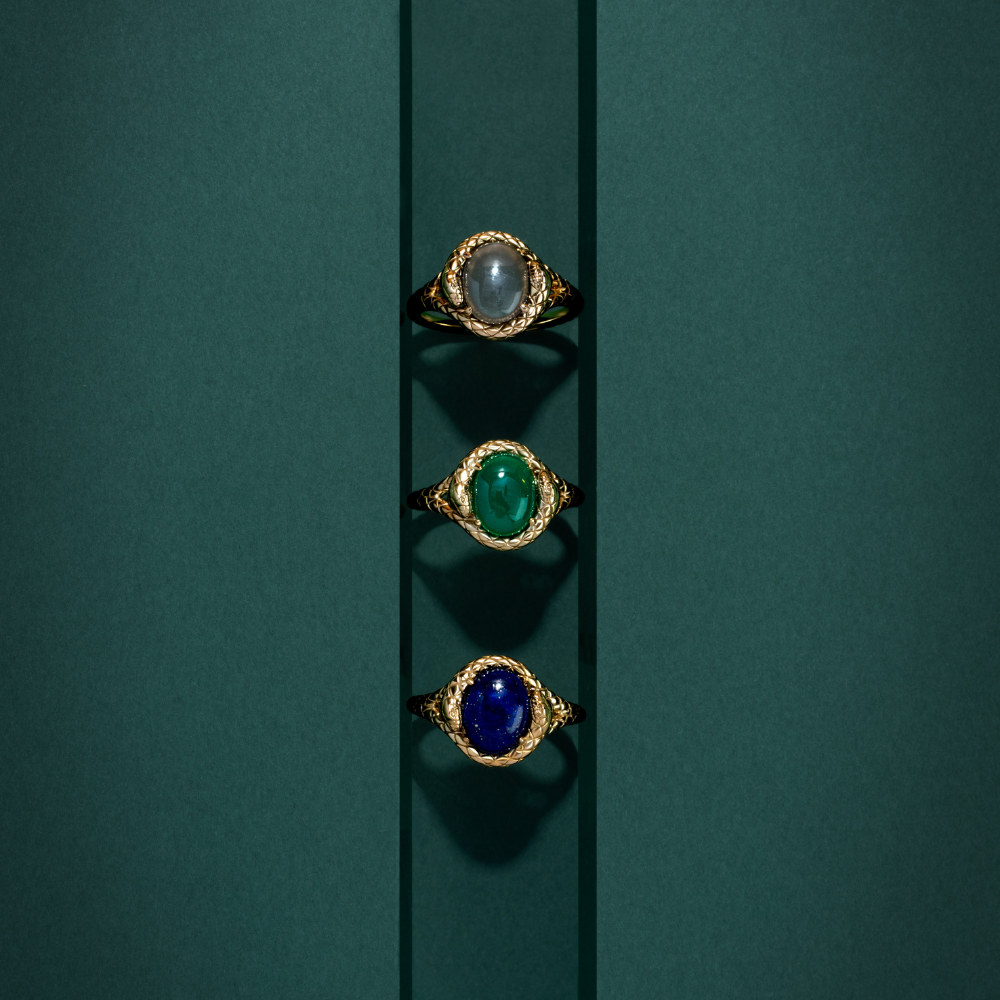 Gemstone Rings Collection in Sterling Silver and Gold
