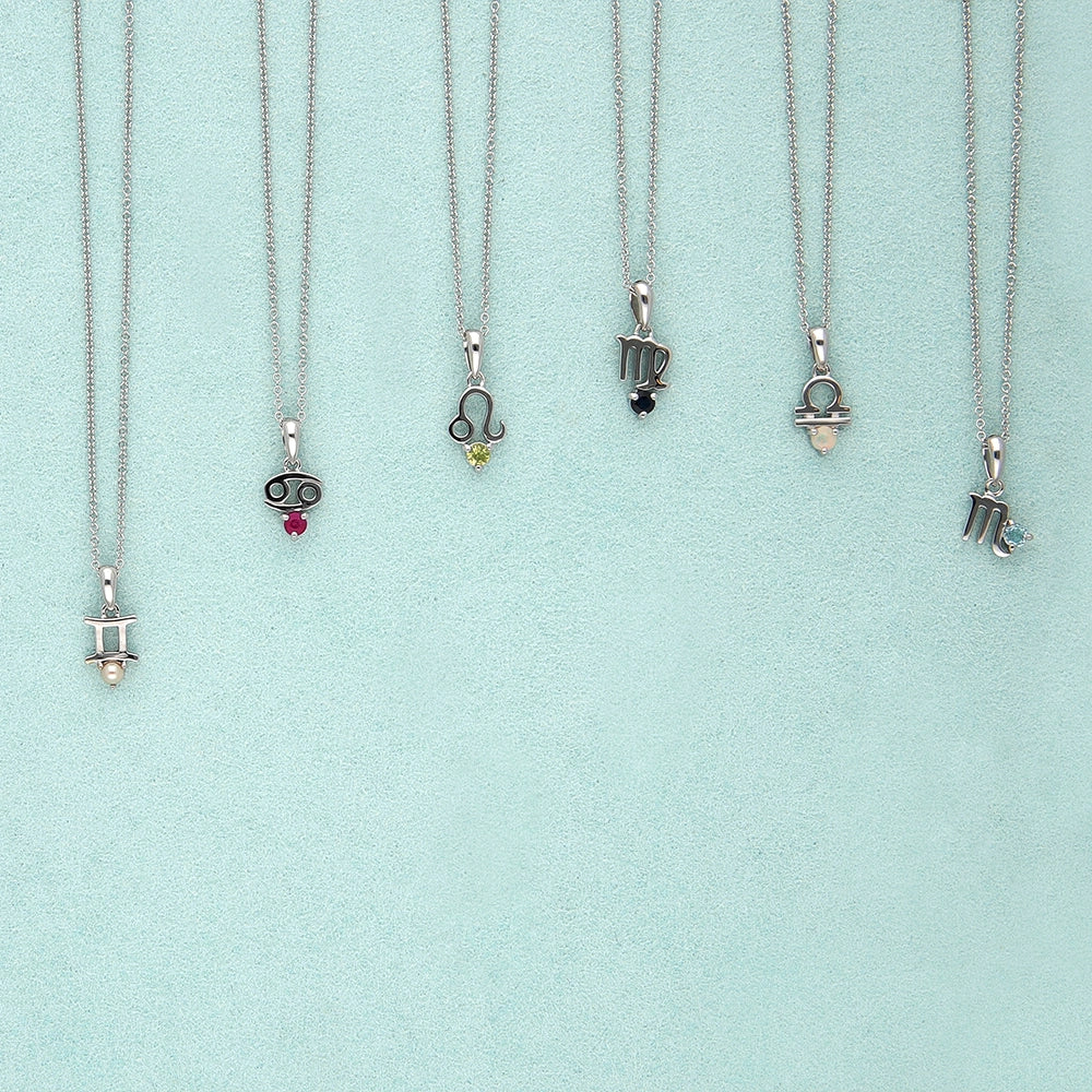 White Gold Gemstone Necklaces