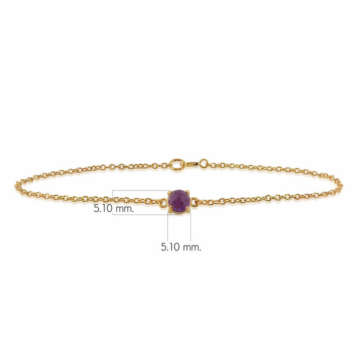 Brazalete redondo clásico de tablero de ajedrez con rubí en oro amarillo de 9 quilates