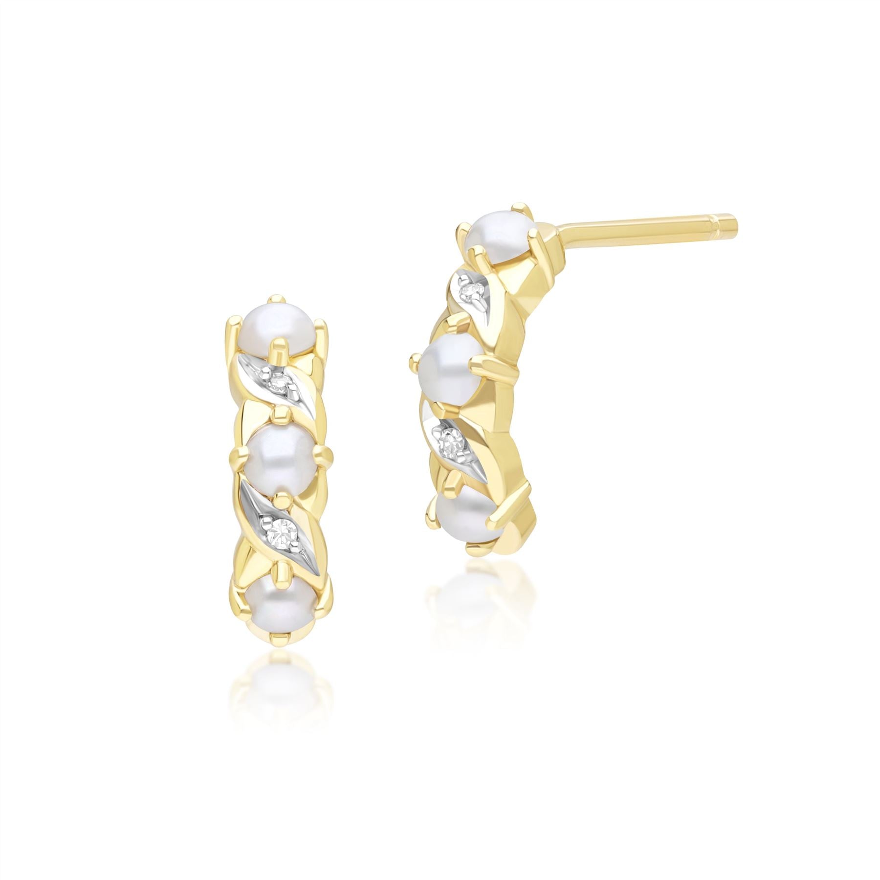 classic-art-nouveau-style-pearl-diamond-half-eternity-hoop-earrings-in-9ct-yellow-gold-135e1883019
