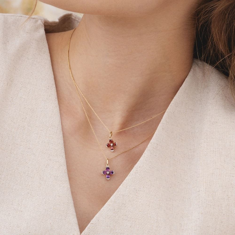 floral-amethyst-diamond-pendant-necklace-in-9ct-yellow-gold-132p1917039 on Model