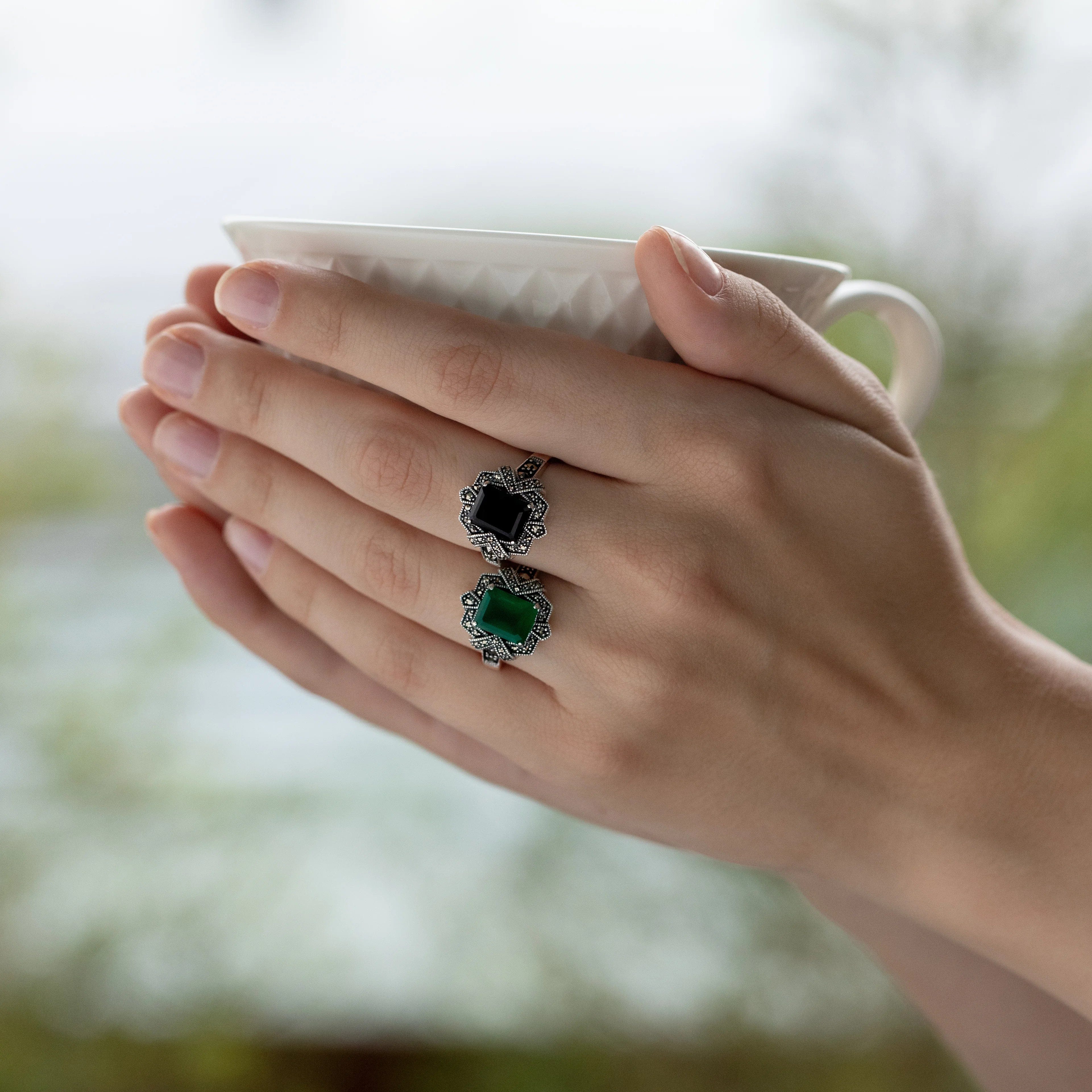 art-deco-style-baguette-black-onyx-marcasite-ring-in-925-sterling-silver-214r570807925 on model