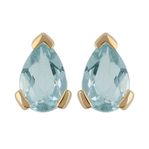 Classic Aquamarine Stud Earrings & Pendant Set Image 2