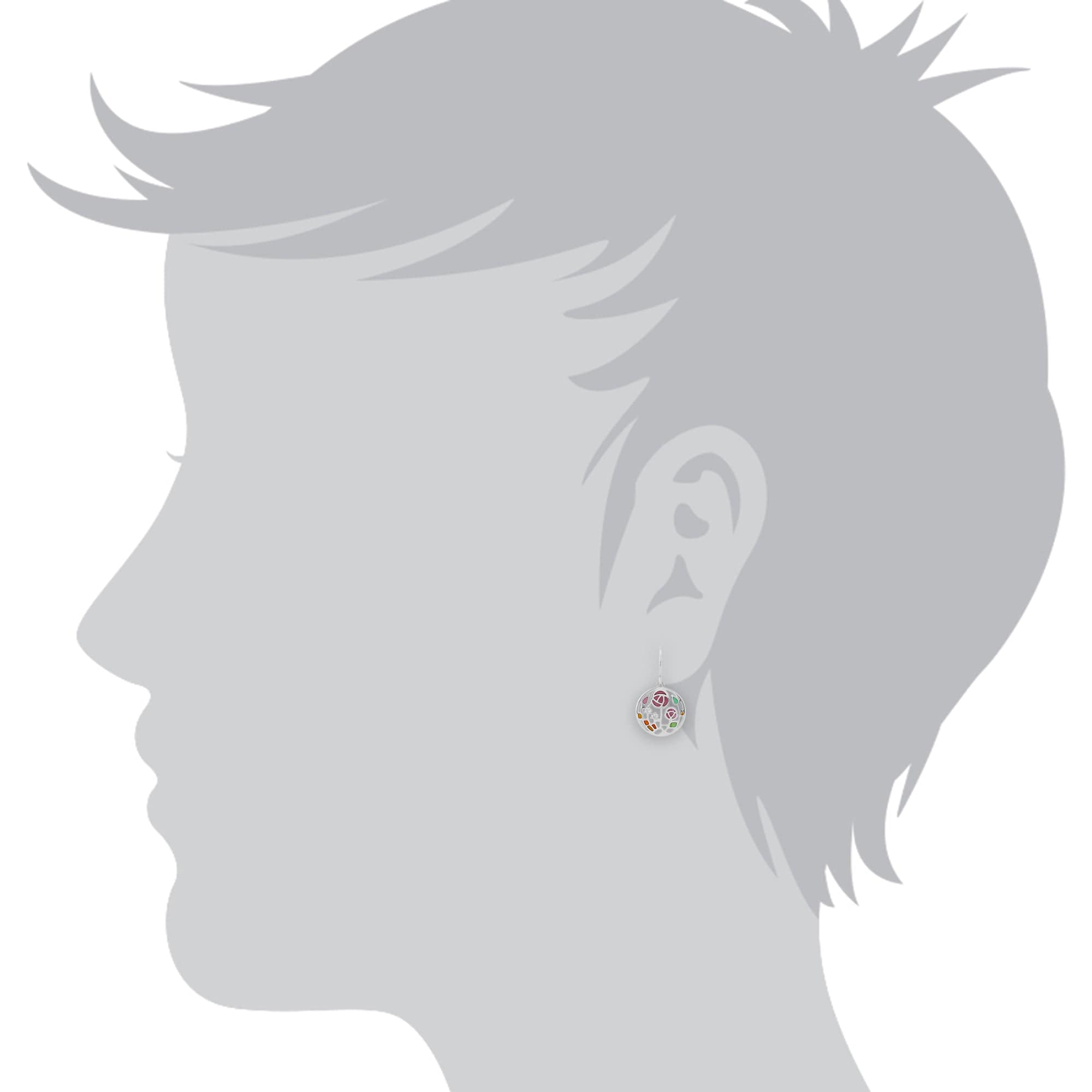 Rennie Mackintosh Round Topaz Rose Drop Earrings in 925 Sterling Silver - Gemondo