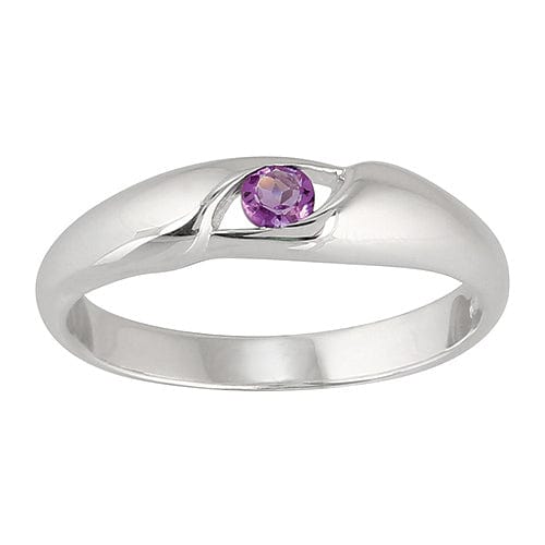 Classic Oval Amethyst Ring in 925 Sterling Silver