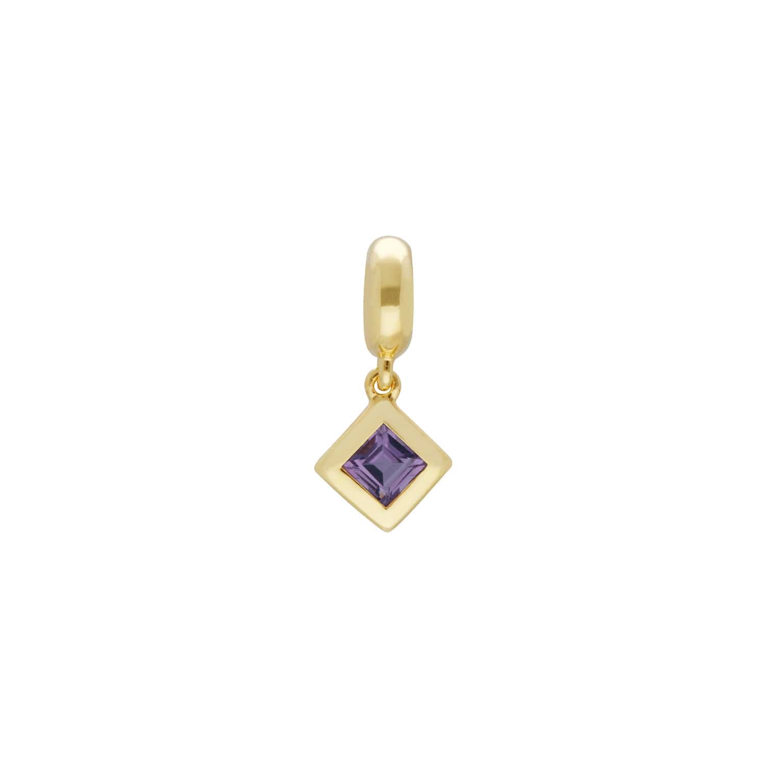 Gold Plated Amethyst Charm
