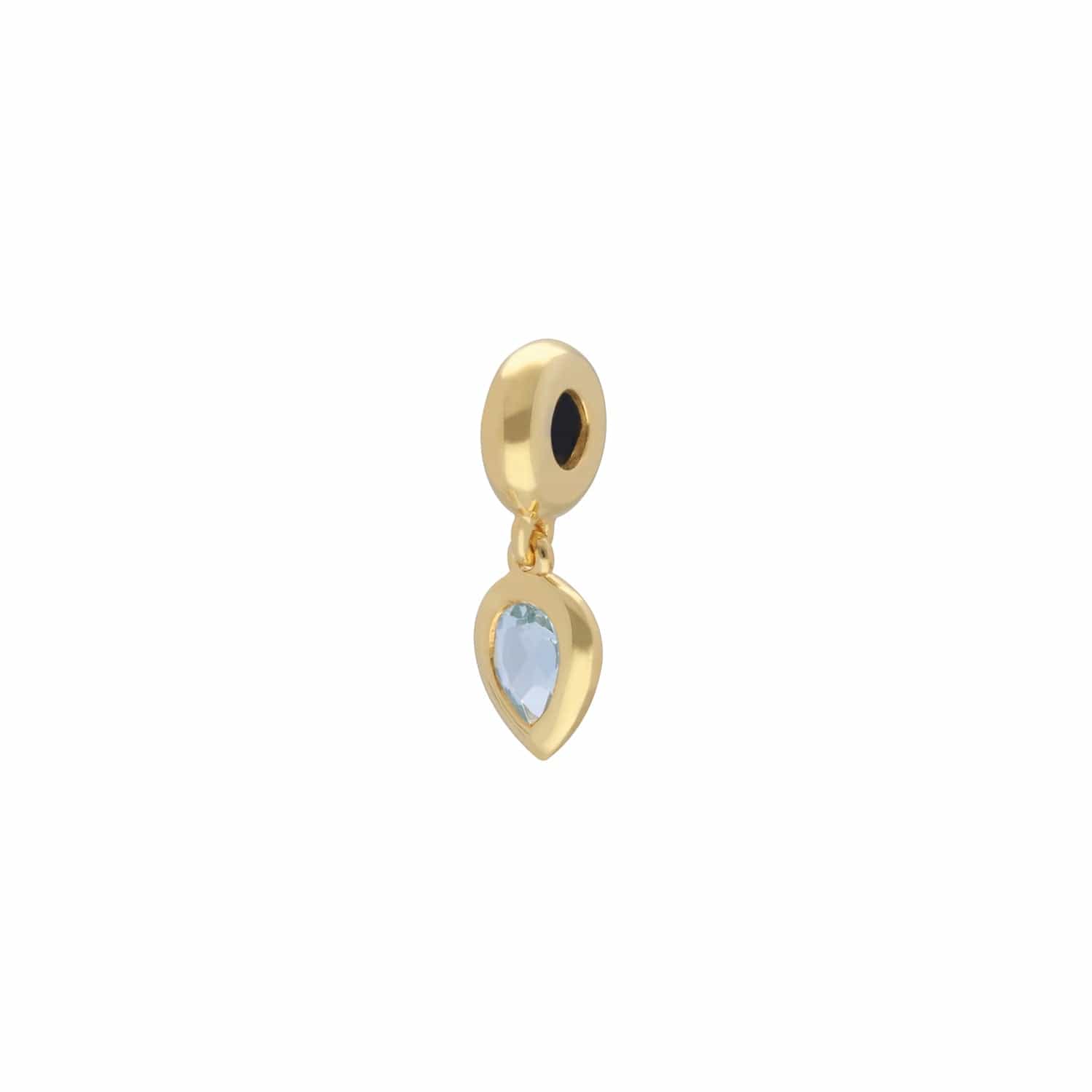 270D004203925 Achievement 'Stone of Serenity' Gold Plated Aquamarine Charm 3