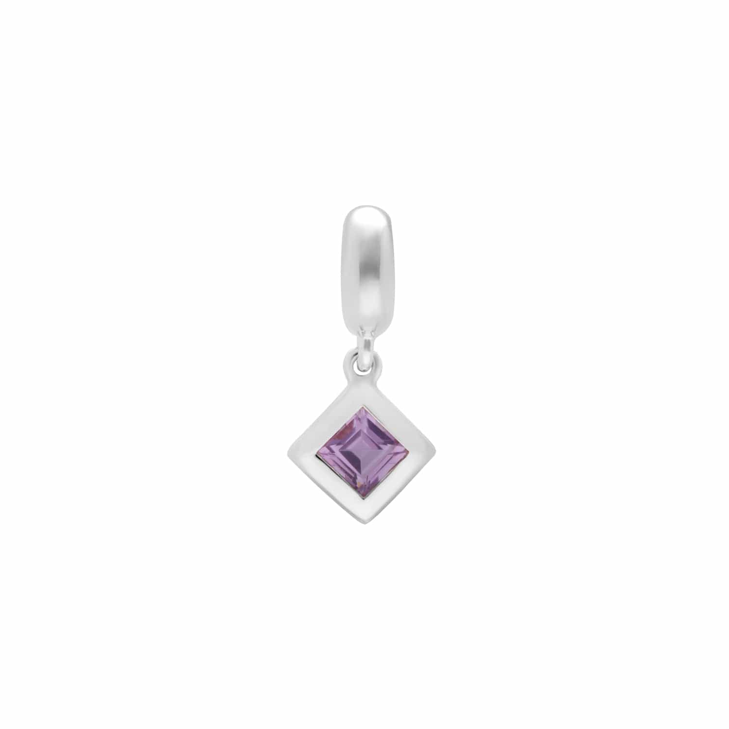 Sterling Silver Pink Amethyst Charm
