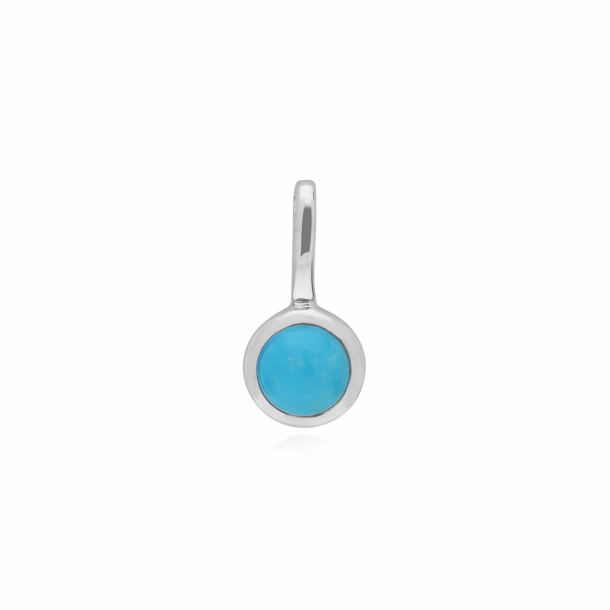 270P026001925-270P027001925 Classic Heart Lock Pendant & Turquoise Charm in 925 Sterling Silver 2