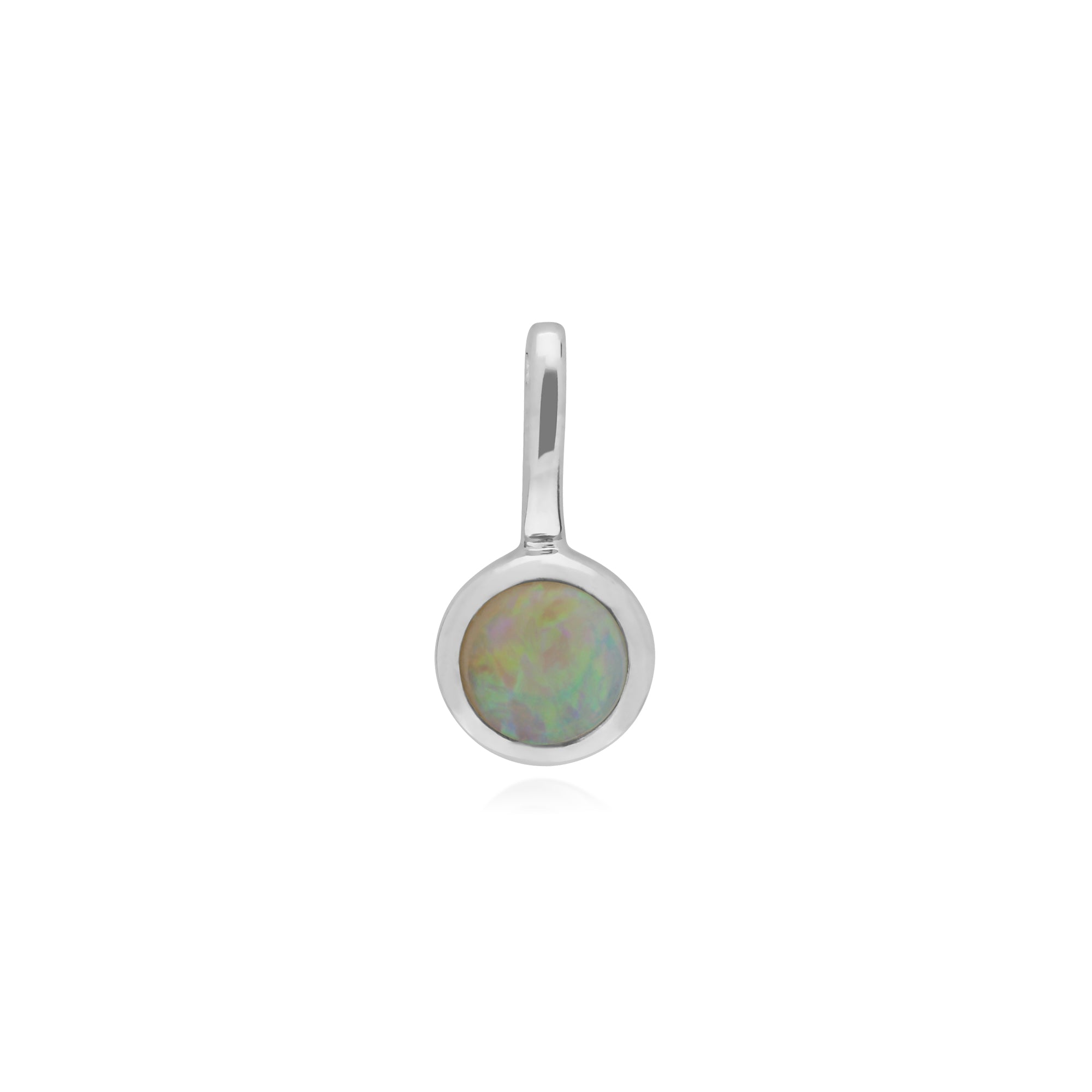 270P028402925-270P027001925 Classic Heart Lock Pendant & Opal Charm in 925 Sterling Silver 2