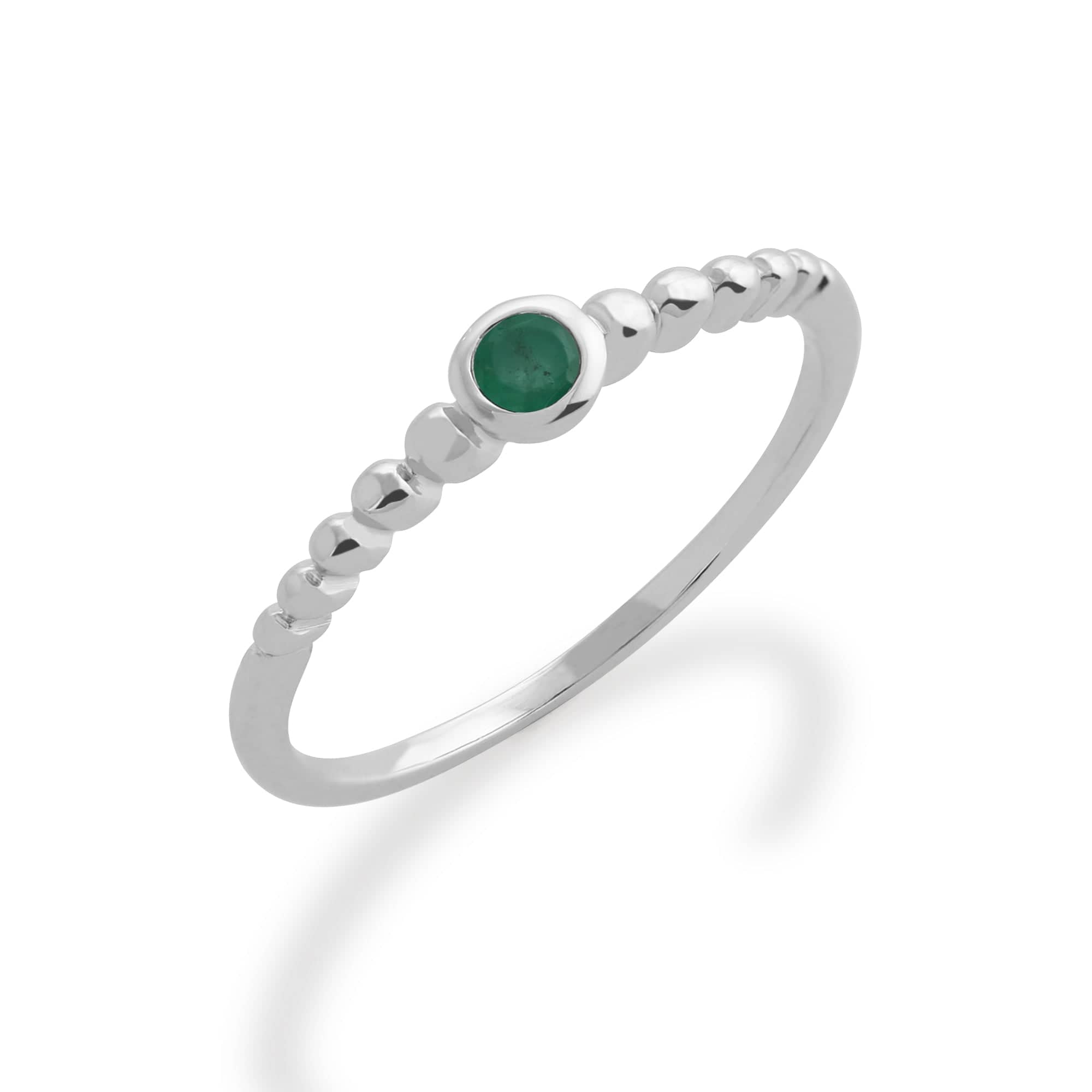 Essential Emerald Bezel Hoop Earrings & Ring Set Image 3