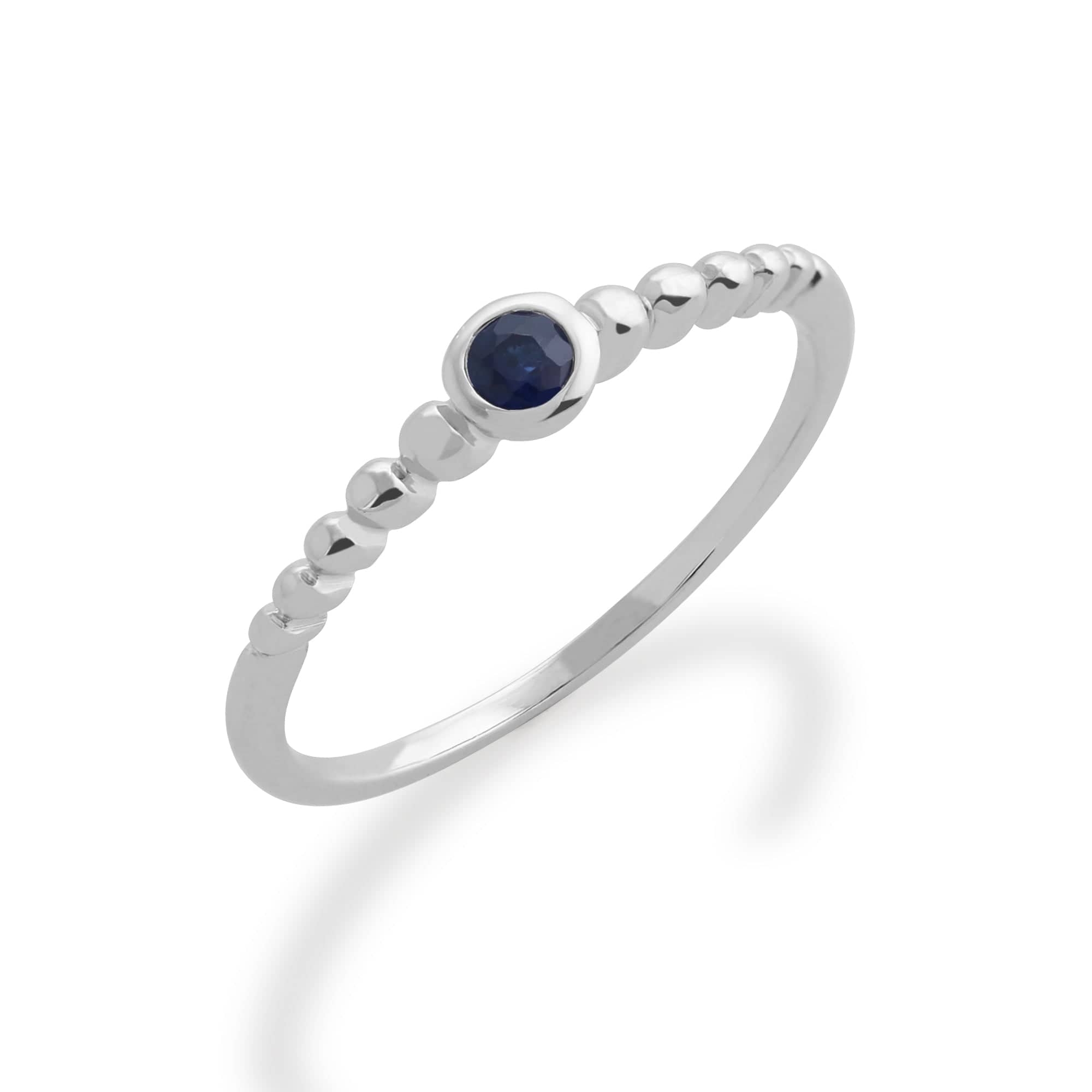 Essential Sapphire Bezel Hoop Earrings & Ring Set Image 3