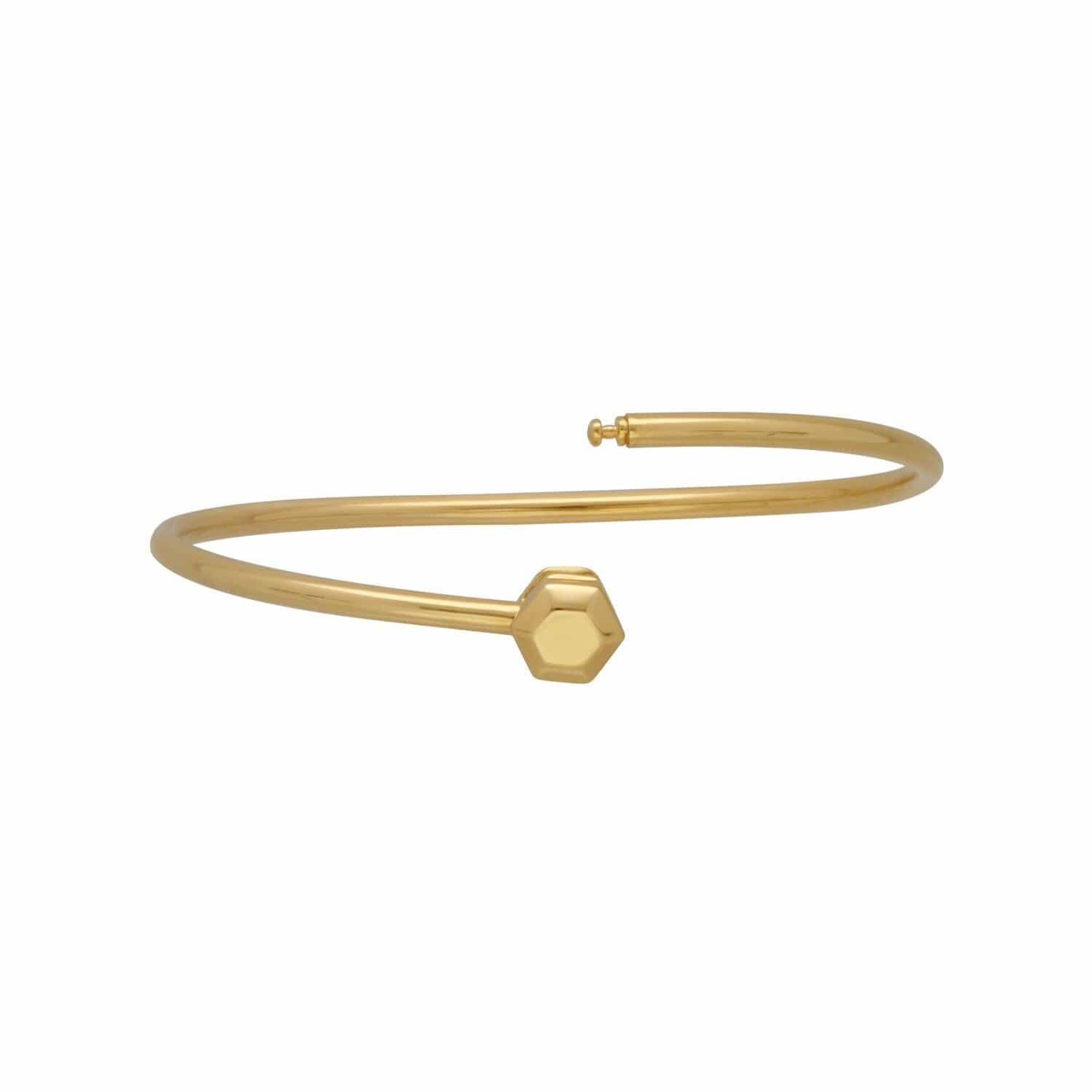 HS Achievement Bangle in gold plated sterling silver size small