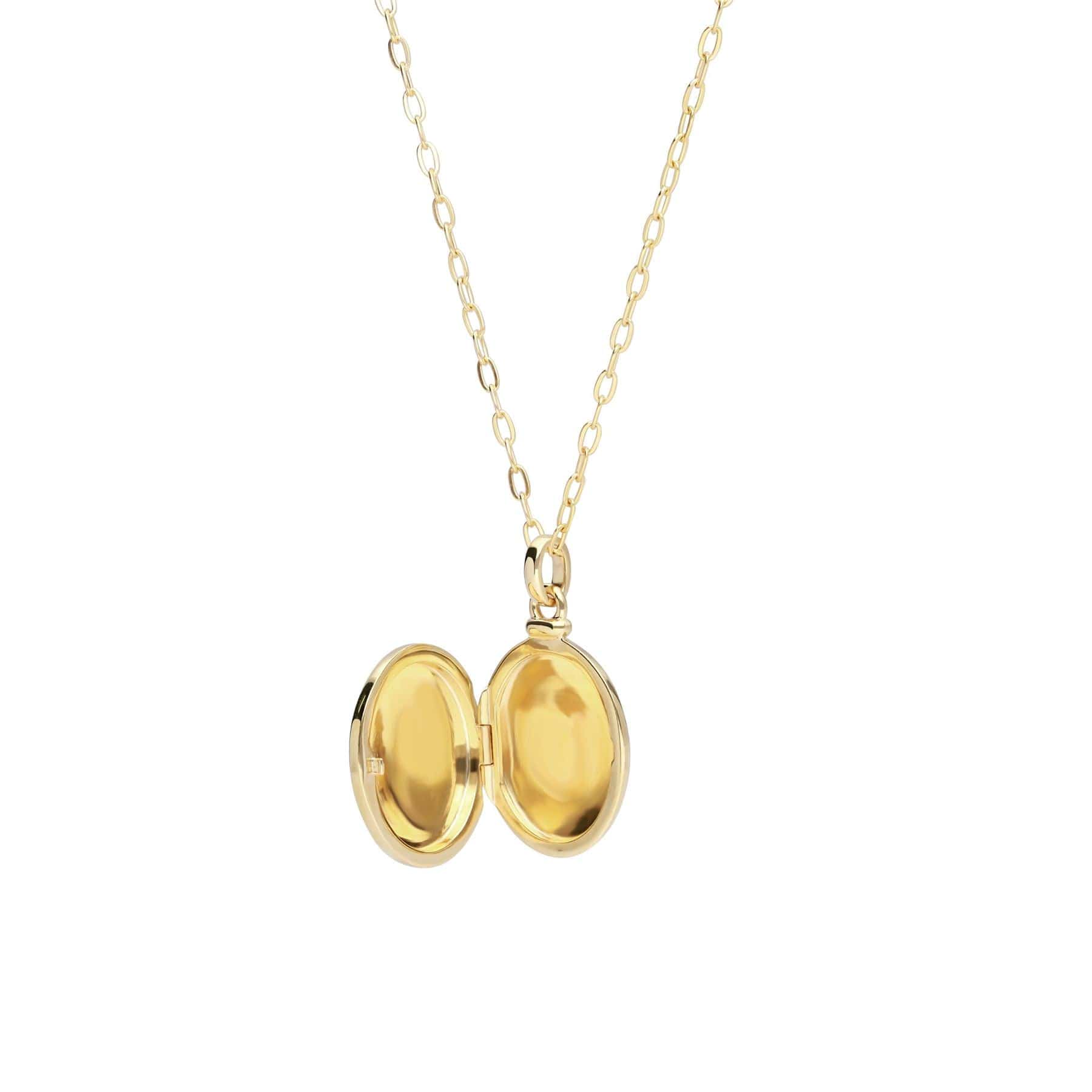 Bona Fide Black Onyx Oval Locket In Yellow Gold Plated Silver - Gemondo