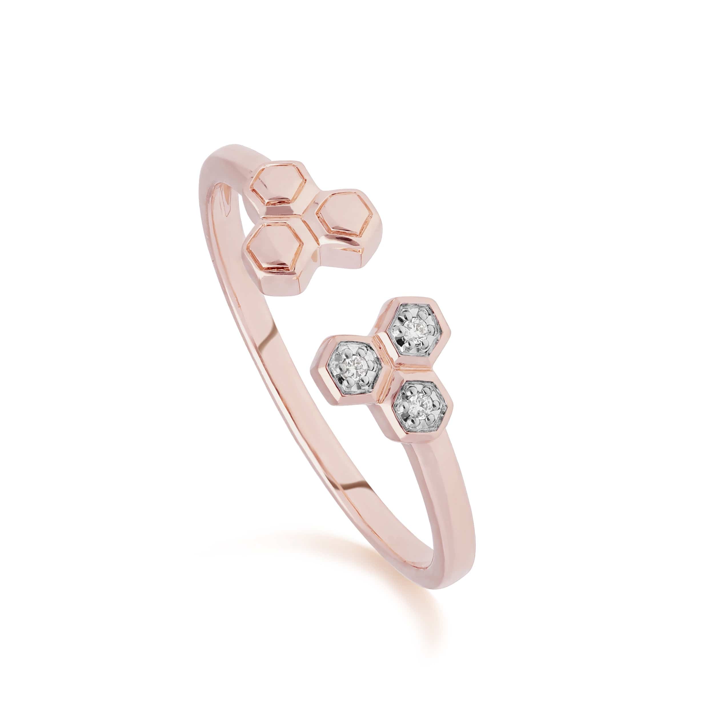 rose gold three diamond ringGold 1